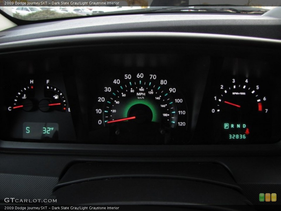 Dark Slate Gray/Light Graystone Interior Gauges for the 2009 Dodge Journey SXT #50622360