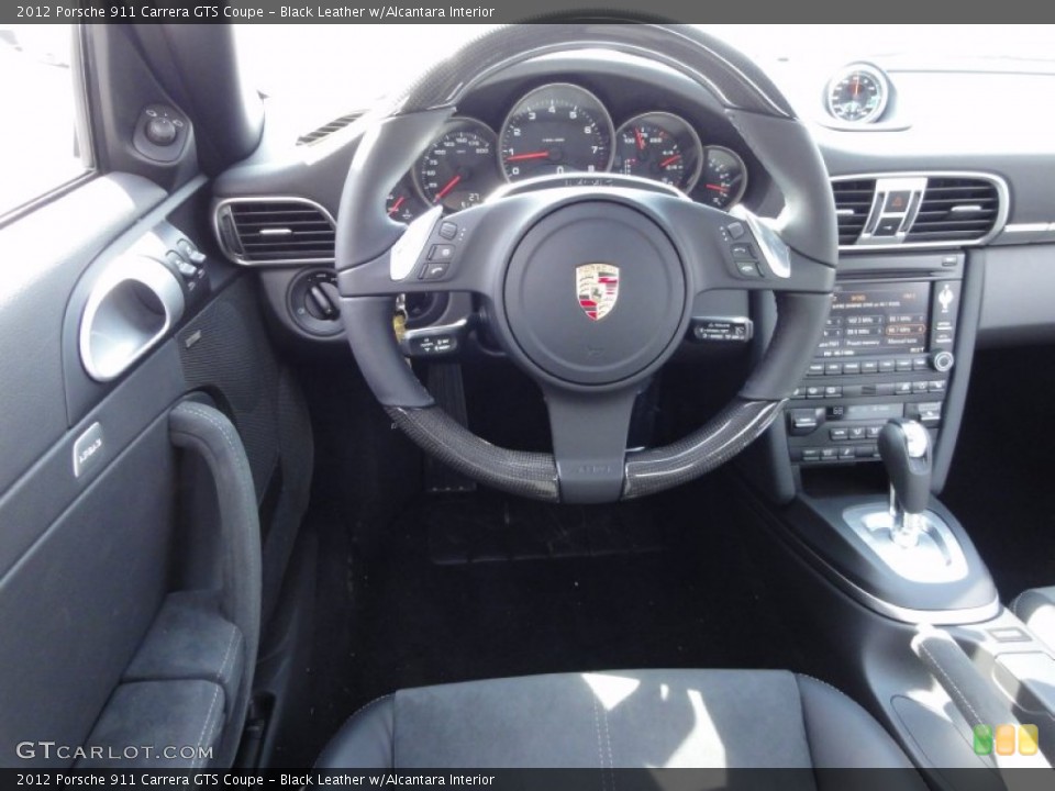 Black Leather w/Alcantara Interior Steering Wheel for the 2012 Porsche 911 Carrera GTS Coupe #50622582