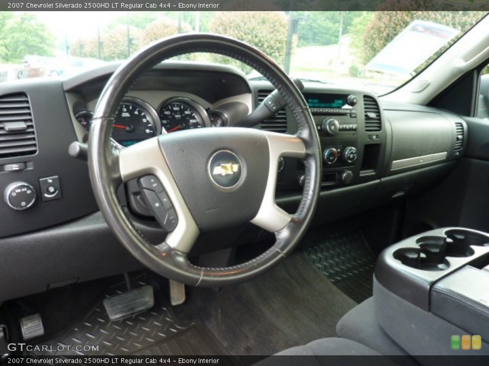 Ebony Interior Steering Wheel for the 2007 Chevrolet Silverado 2500HD LT Regular Cab 4x4 #50624862