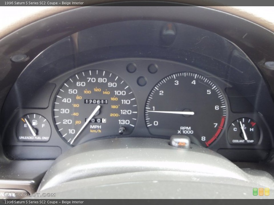 Beige Interior Gauges for the 1996 Saturn S Series SC2 Coupe #50625603