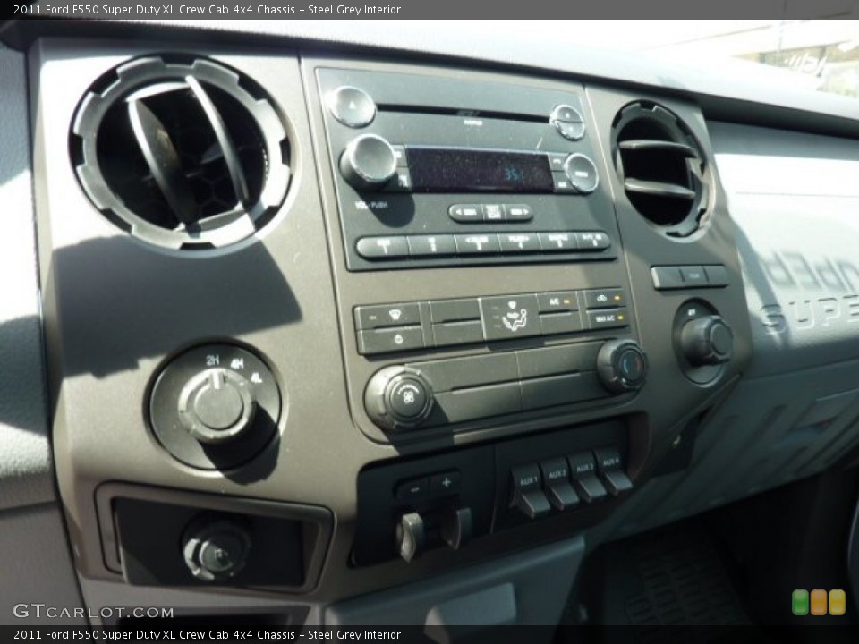 Steel Grey Interior Controls for the 2011 Ford F550 Super Duty XL Crew Cab 4x4 Chassis #50626251