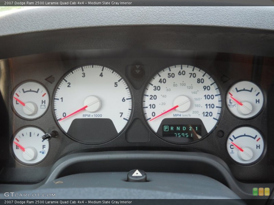 Medium Slate Gray Interior Gauges for the 2007 Dodge Ram 2500 Laramie Quad Cab 4x4 #50626845