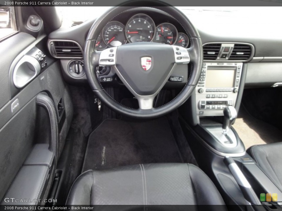 Black Interior Steering Wheel for the 2008 Porsche 911 Carrera Cabriolet #50626971