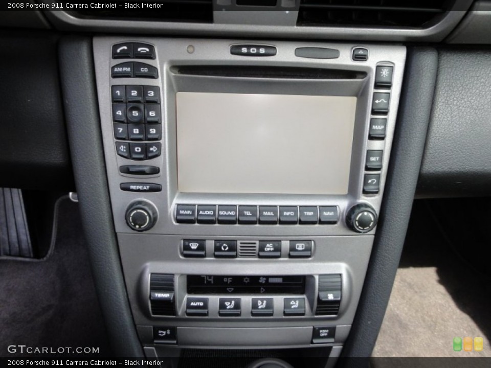 Black Interior Controls for the 2008 Porsche 911 Carrera Cabriolet #50627001
