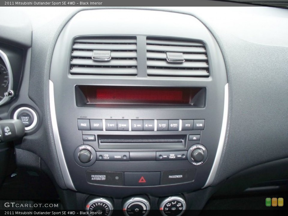 Black Interior Controls for the 2011 Mitsubishi Outlander Sport SE 4WD #50628288