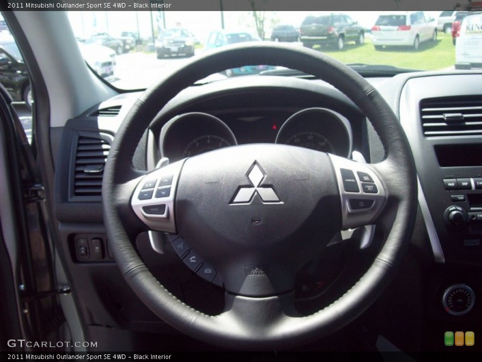 Black Interior Steering Wheel for the 2011 Mitsubishi Outlander Sport SE 4WD #50628846