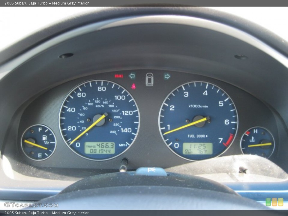 Medium Gray Interior Gauges for the 2005 Subaru Baja Turbo #50630379
