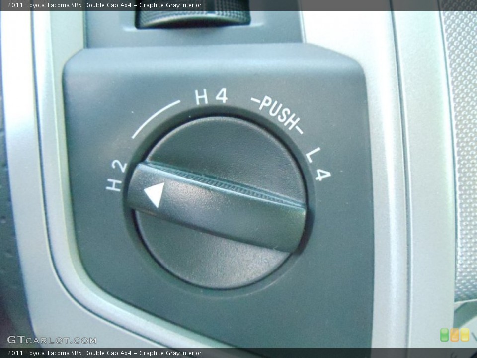 Graphite Gray Interior Controls for the 2011 Toyota Tacoma SR5 Double Cab 4x4 #50631141
