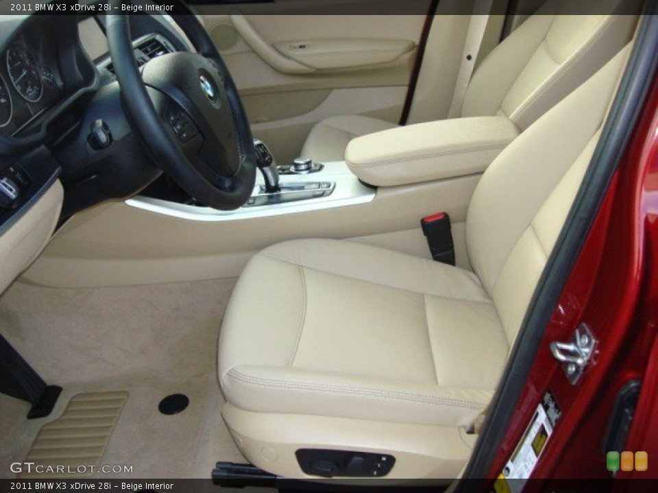 Beige Interior Photo for the 2011 BMW X3 xDrive 28i #50632014