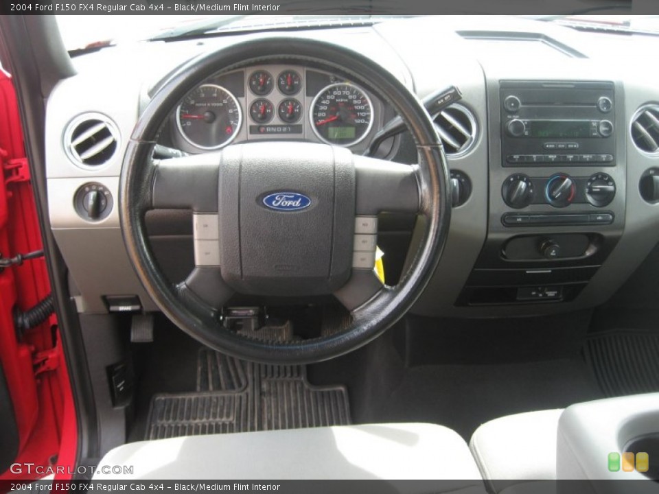 Black/Medium Flint Interior Steering Wheel for the 2004 Ford F150 FX4 Regular Cab 4x4 #50635143