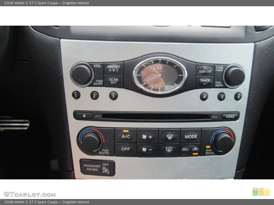 Graphite Interior Controls for the 2008 Infiniti G 37 S Sport Coupe #50639235