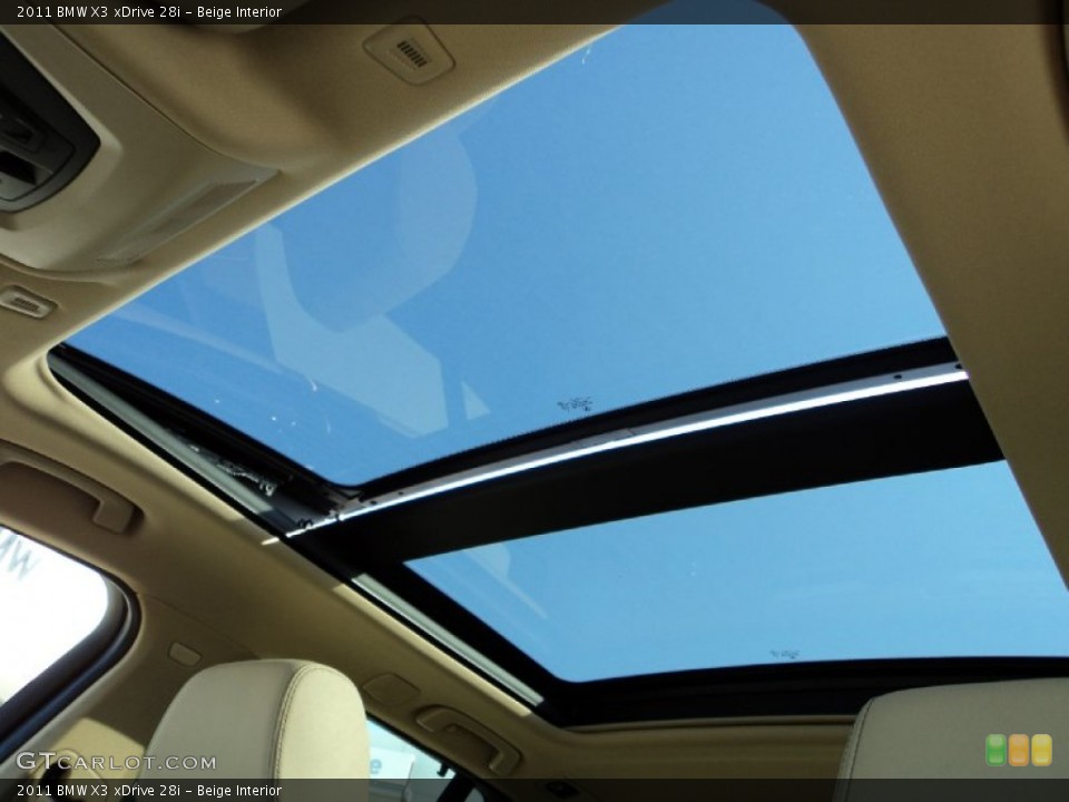 Beige Interior Sunroof for the 2011 BMW X3 xDrive 28i #50639475