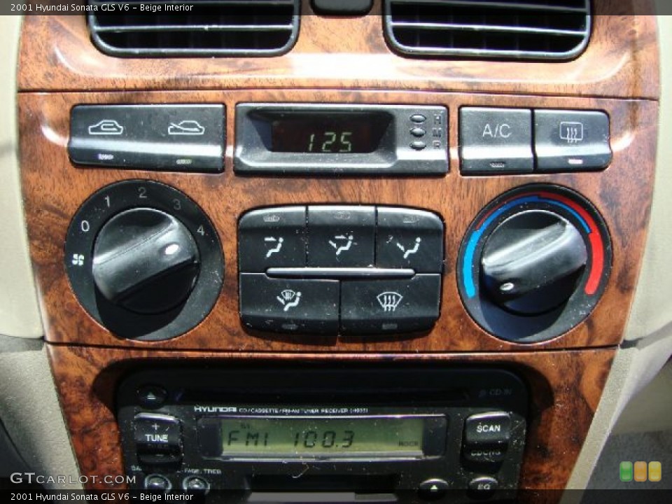 Beige Interior Controls for the 2001 Hyundai Sonata GLS V6 #50643249