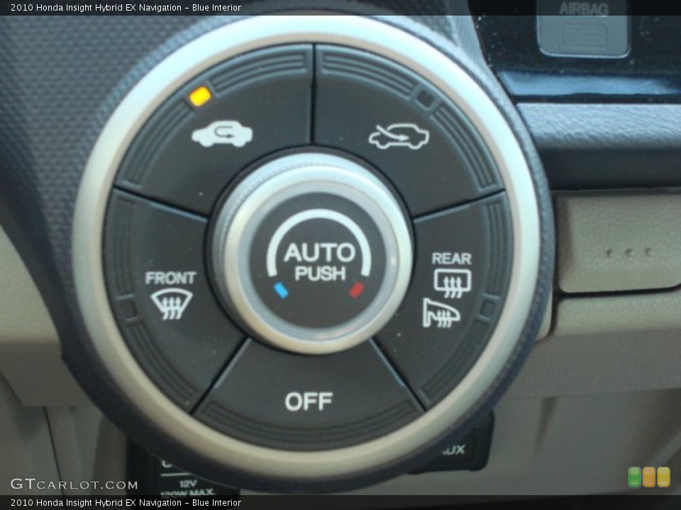 Blue Interior Controls for the 2010 Honda Insight Hybrid EX Navigation #50643270