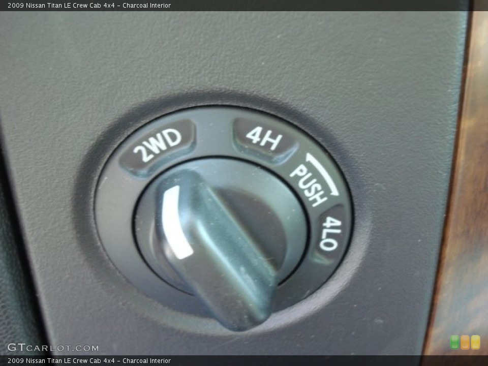 Charcoal Interior Controls for the 2009 Nissan Titan LE Crew Cab 4x4 #50643510
