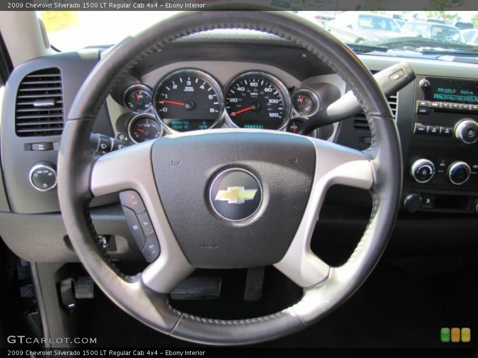 Ebony Interior Steering Wheel for the 2009 Chevrolet Silverado 1500 LT Regular Cab 4x4 #50646258