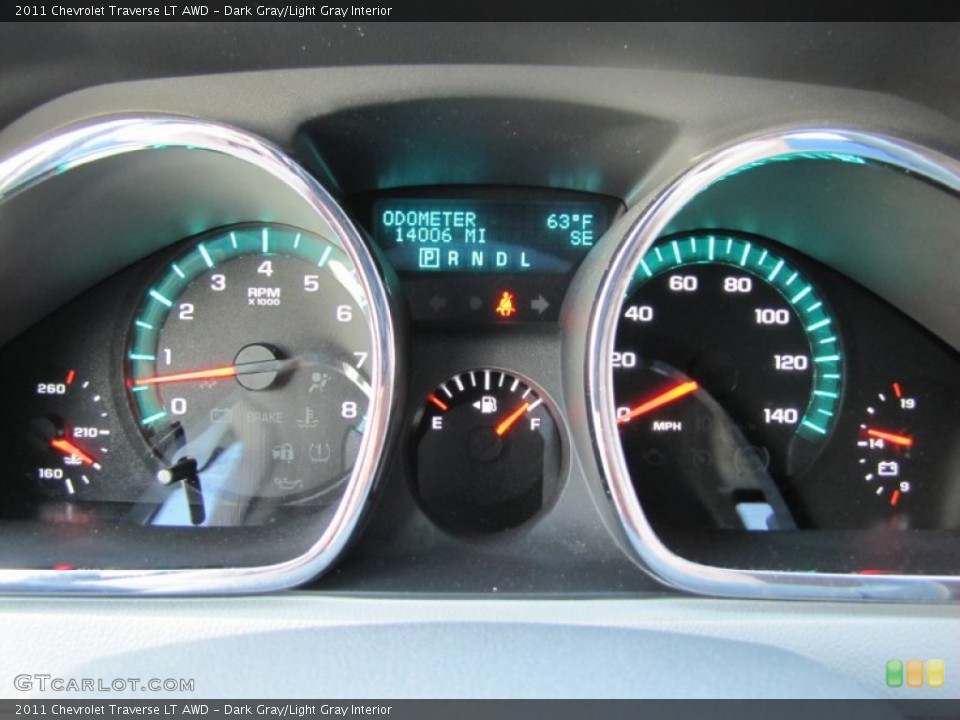 Dark Gray/Light Gray Interior Gauges for the 2011 Chevrolet Traverse LT AWD #50646645