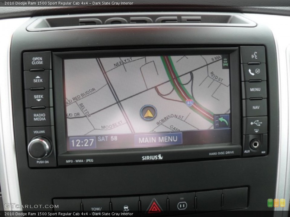 Dark Slate Gray Interior Navigation for the 2010 Dodge Ram 1500 Sport Regular Cab 4x4 #50652951
