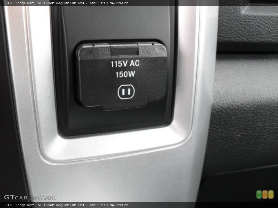 Dark Slate Gray Interior Controls for the 2010 Dodge Ram 1500 Sport Regular Cab 4x4 #50653011