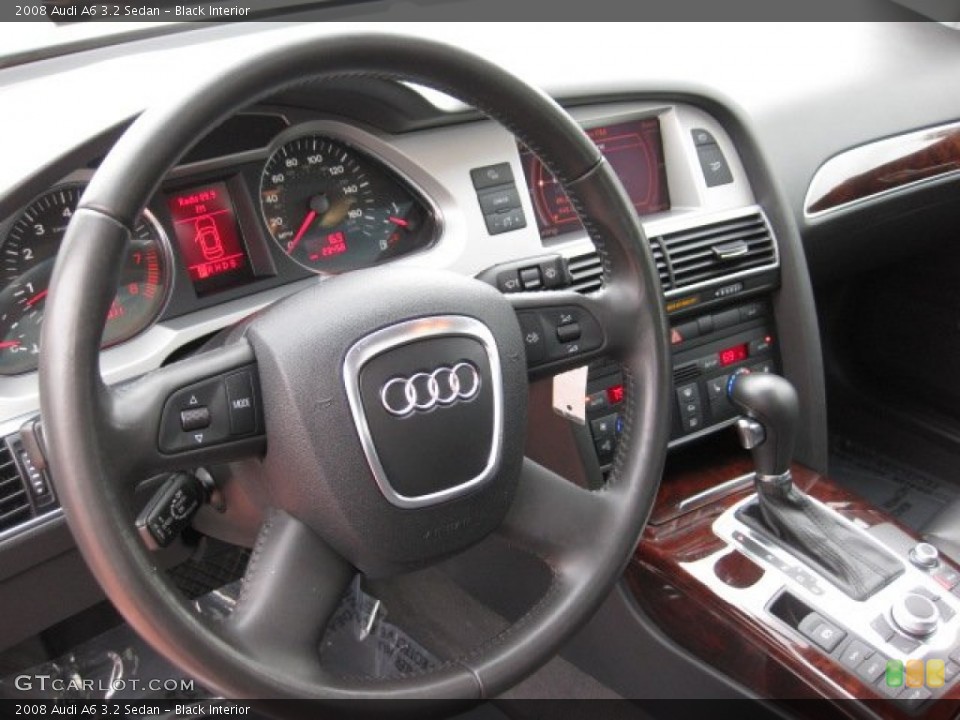 Black Interior Steering Wheel for the 2008 Audi A6 3.2 Sedan #50655463