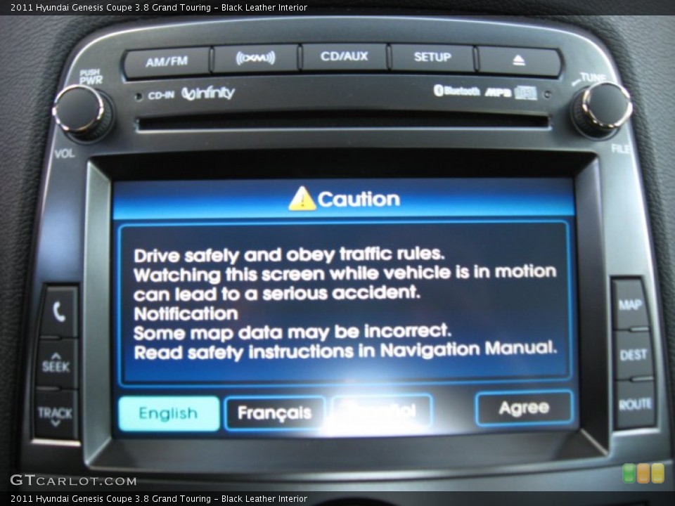 Black Leather Interior Controls for the 2011 Hyundai Genesis Coupe 3.8 Grand Touring #50655928