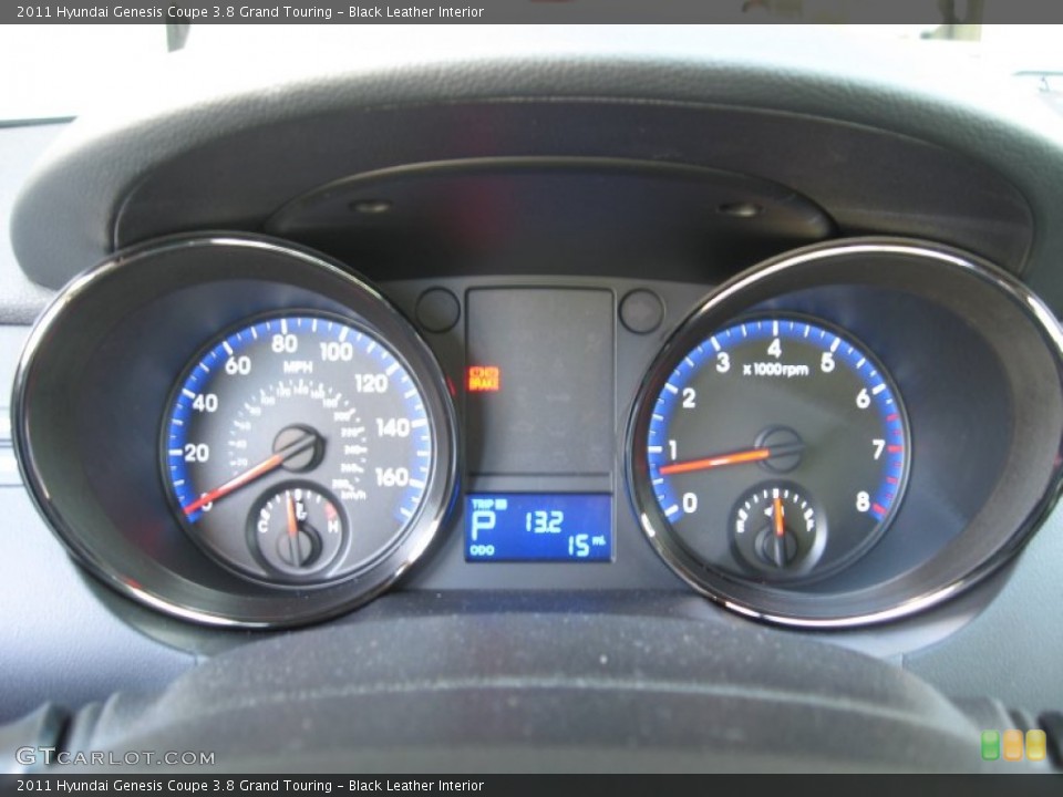 Black Leather Interior Gauges for the 2011 Hyundai Genesis Coupe 3.8 Grand Touring #50655985