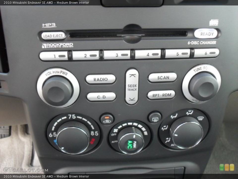 Medium Brown Interior Controls for the 2010 Mitsubishi Endeavor SE AWD #50657246