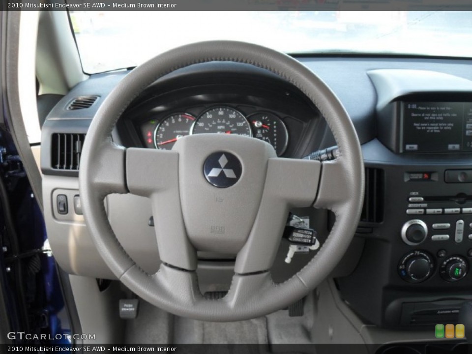 Medium Brown Interior Steering Wheel for the 2010 Mitsubishi Endeavor SE AWD #50657291