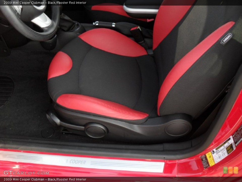 Black/Rooster Red Interior Photo for the 2009 Mini Cooper Clubman #50658455