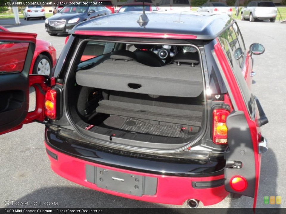 Black/Rooster Red Interior Trunk for the 2009 Mini Cooper Clubman #50658553