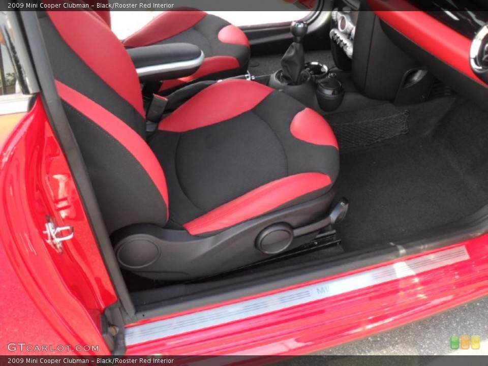 Black/Rooster Red Interior Photo for the 2009 Mini Cooper Clubman #50658571