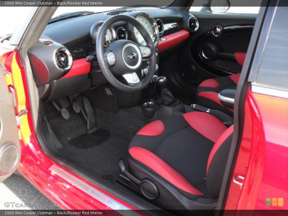Black/Rooster Red Interior Photo for the 2009 Mini Cooper Clubman #50658695