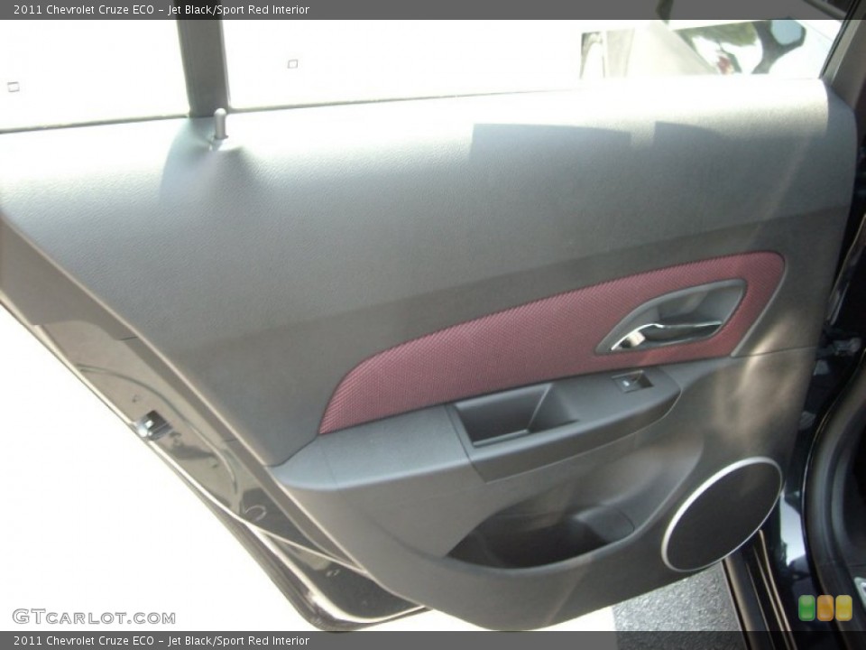 Jet Black/Sport Red Interior Door Panel for the 2011 Chevrolet Cruze ECO #50659991
