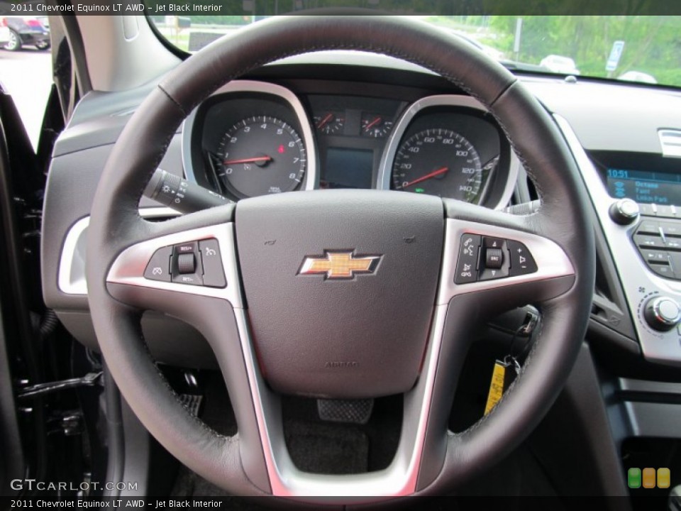 Jet Black Interior Steering Wheel for the 2011 Chevrolet Equinox LT AWD #50660669