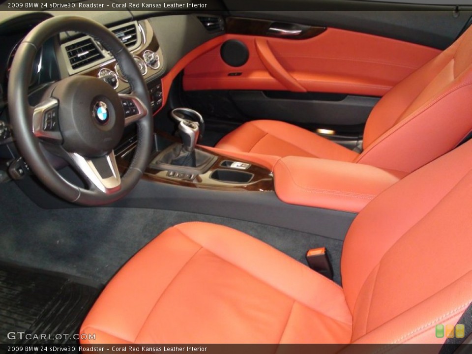 Coral Red Kansas Leather Interior Photo for the 2009 BMW Z4 sDrive30i Roadster #50661299
