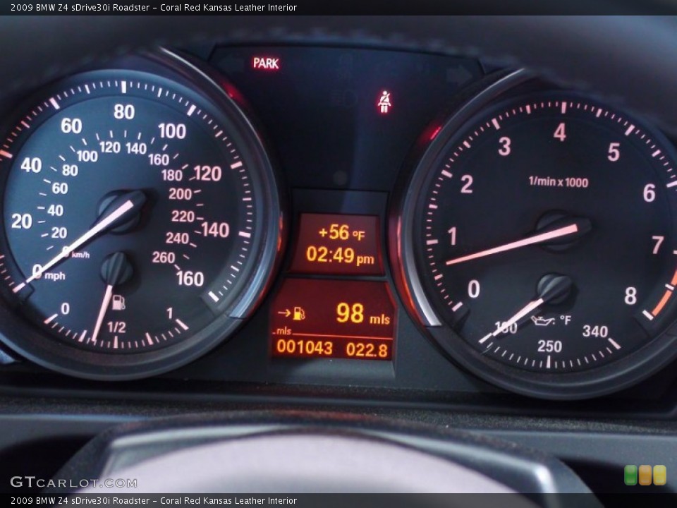 Coral Red Kansas Leather Interior Gauges for the 2009 BMW Z4 sDrive30i Roadster #50661341