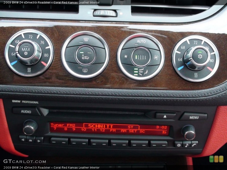 Coral Red Kansas Leather Interior Controls for the 2009 BMW Z4 sDrive30i Roadster #50661434