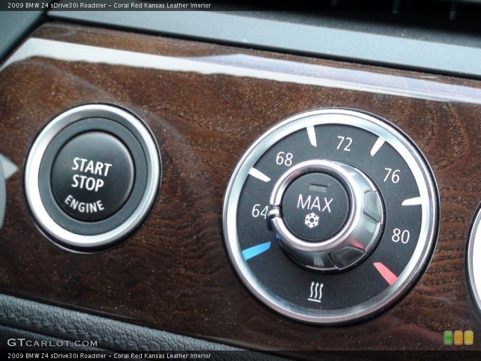 Coral Red Kansas Leather Interior Controls for the 2009 BMW Z4 sDrive30i Roadster #50661449