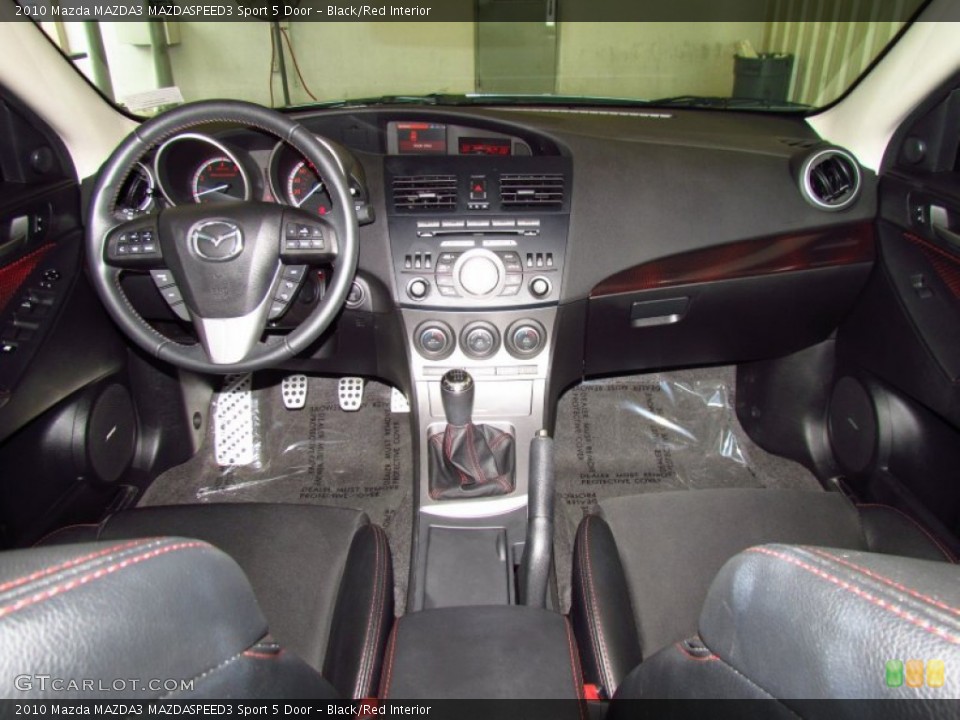 Black/Red Interior Dashboard for the 2010 Mazda MAZDA3 MAZDASPEED3 Sport 5 Door #50663132