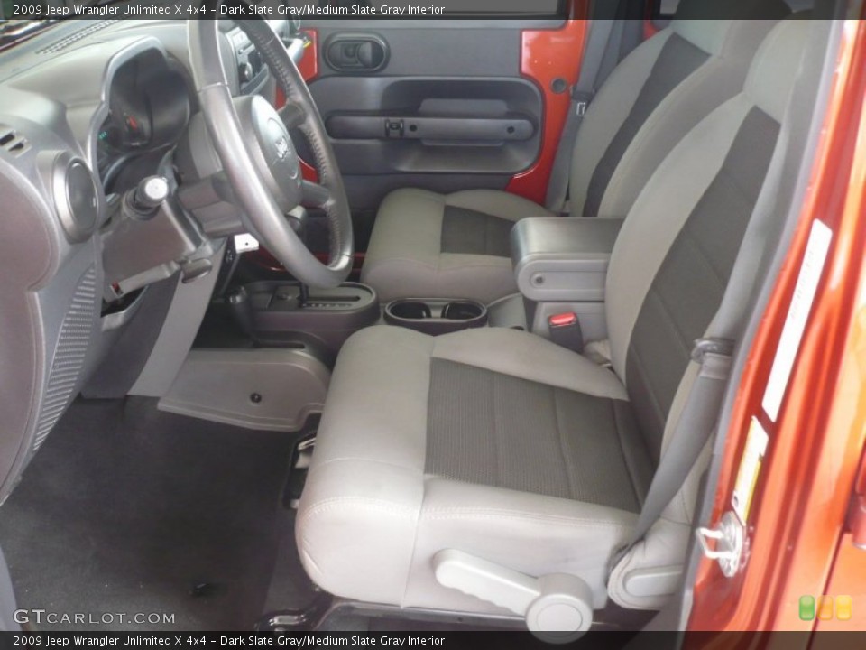 Dark Slate Gray/Medium Slate Gray Interior Photo for the 2009 Jeep Wrangler Unlimited X 4x4 #50665235