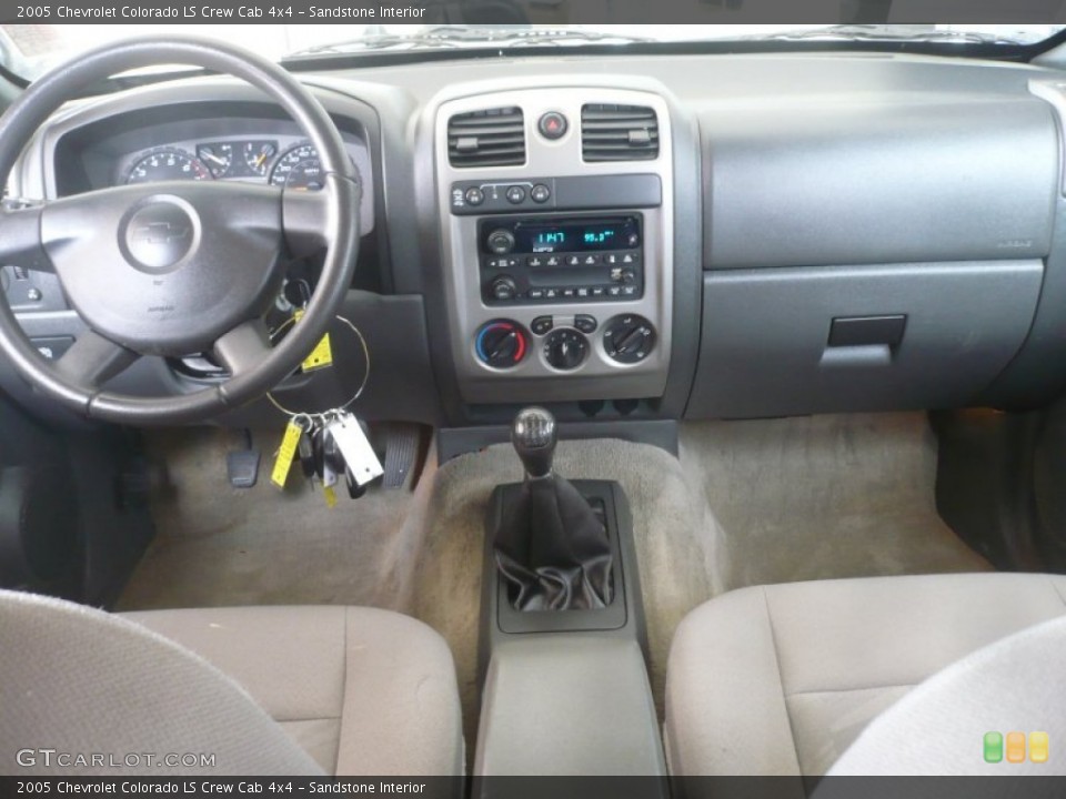 Sandstone Interior Dashboard for the 2005 Chevrolet Colorado LS Crew Cab 4x4 #50666126