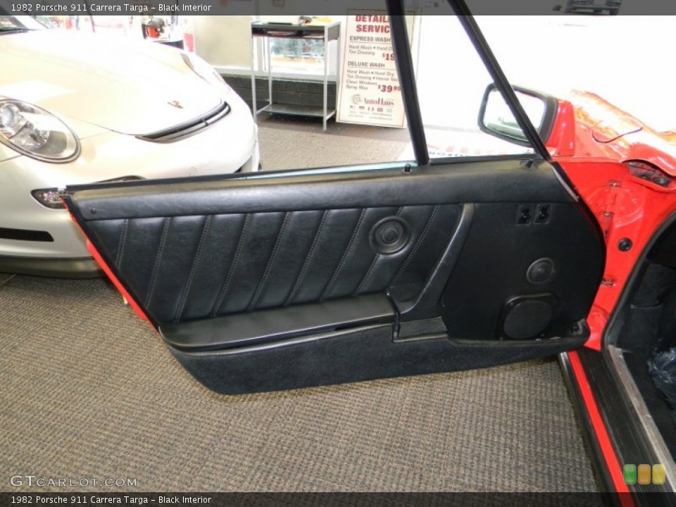 Black Interior Door Panel for the 1982 Porsche 911 Carrera Targa #50666294