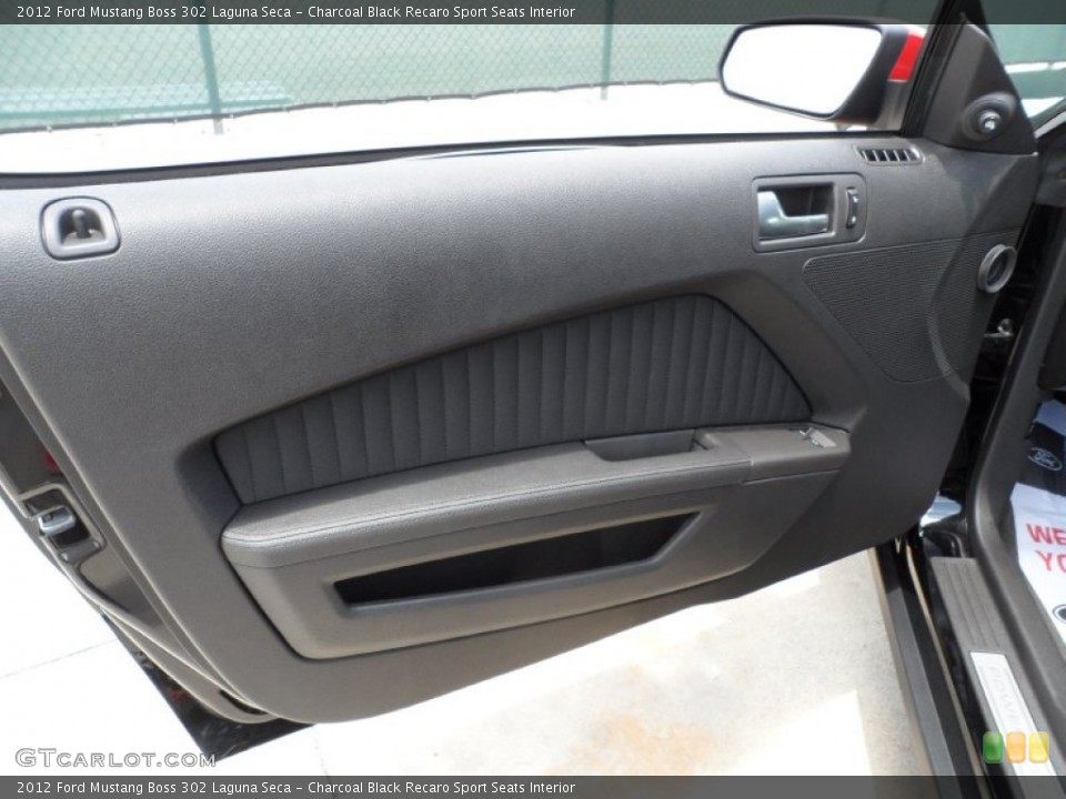 Charcoal Black Recaro Sport Seats Interior Door Panel for the 2012 Ford Mustang Boss 302 Laguna Seca #50667524