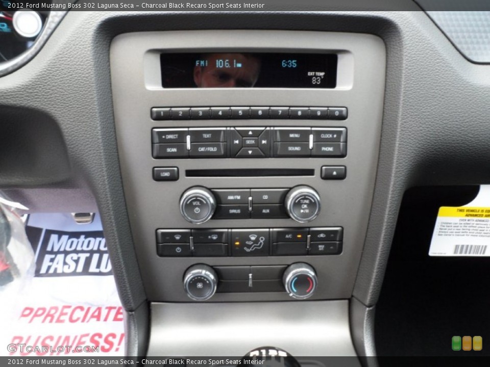 Charcoal Black Recaro Sport Seats Interior Controls for the 2012 Ford Mustang Boss 302 Laguna Seca #50667602
