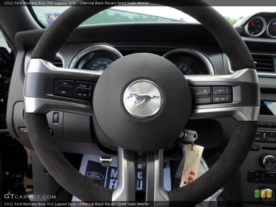 Charcoal Black Recaro Sport Seats Interior Steering Wheel for the 2012 Ford Mustang Boss 302 Laguna Seca #50667683