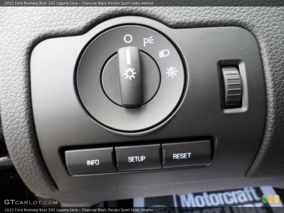 Charcoal Black Recaro Sport Seats Interior Controls for the 2012 Ford Mustang Boss 302 Laguna Seca #50667719