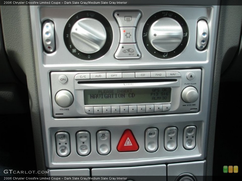 Dark Slate Gray/Medium Slate Gray Interior Controls for the 2006 Chrysler Crossfire Limited Coupe #50671616