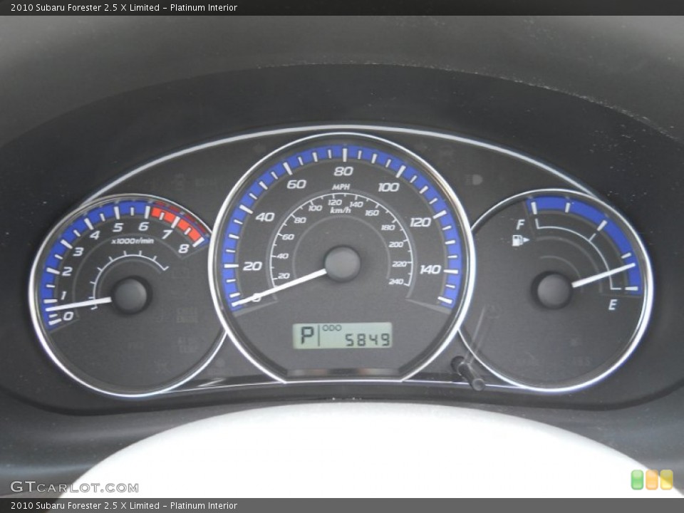 Platinum Interior Gauges for the 2010 Subaru Forester 2.5 X Limited #50673623
