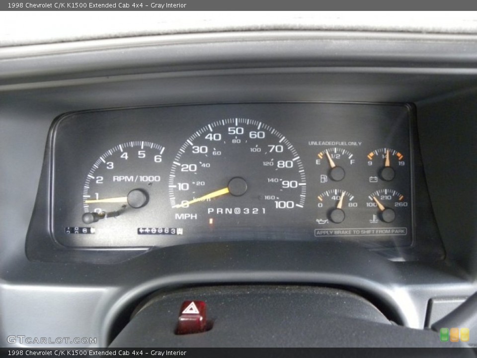 Gray Interior Gauges for the 1998 Chevrolet C/K K1500 Extended Cab 4x4 #50676668