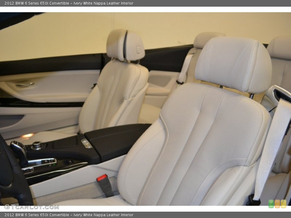 Ivory White Nappa Leather Interior Photo for the 2012 BMW 6 Series 650i Convertible #50676833